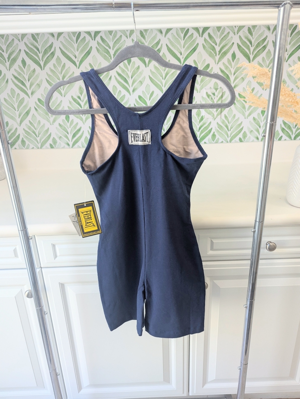 Everlast Navy Blue Athletic Tank Romper Singlet Medium - Picture 8 of 14